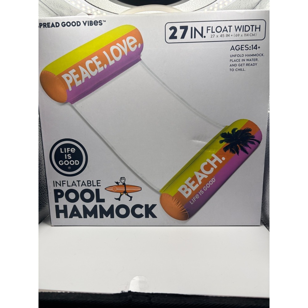 Life Is Good INFLATABLE POOL HAMMOCK